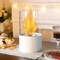 Edendirect 6.5 in. Tabletop Ventless Bioethanol Fireplace, White Round Stainless Steel Burner Cup ZR-601S-W - alternate 4