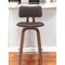 Homeroots 26" Brown And Wood Brown Faux Leather Swivel Low Back Counter Height Bar Chair 534432 - alternate 1