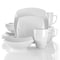 Elama Hayes 16 Piece Square Porcelain Dinnerware Set in White EL-HAYES - alternate 10