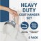 Lifemaster Velvet Hangers, Swivel Hook, Non-Slip, Heavy Duty, Holds 10 lbs, Gray, 5PK LMGR5Y - alternate 6