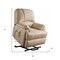 Homeroots 34" Beige Faux Leather Power Massage Lift Assist Recliner 318866 - alternate 4