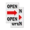 Signmission Giant Open With Arrow, Vinyl Decals Only 24 Inch x 36 Inch, Vinyl Decal, 2PK DSB-2436-2PACK-Giant Open With Arrow - alternate 1