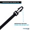 Kable Kontrol Arrowhead Push Mount Cable Zip Ties, 6 in L, 1.49 in Max Bundle Dia., Black, Nylon 6-6, 100 PK pmct-06-40-100-bk - alternate 6