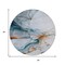 Homeroots 8' Sky Blue And Copper Round Abstract Washable Indoor Outdoor Area Rug 617874 - alternate 5