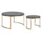 Homeroots Set of Two 36" Black And Gold Steel Round Nested Coffee Tables 521989 - alternate 5