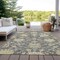 Homeroots 8' X 10' Gray Ivory And Green Floral Washable Indoor Outdoor Area Rug 605208 - alternate 9