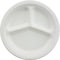 Chinet Paper Dinnerware, 3-Comp Plate, 9 1/4" dia, White, PK500 21228 - alternate 1