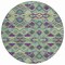 Homeroots 8' Blue And Purple Round Geometric Washable Indoor Outdoor Area Rug 609004 - alternate 9