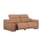 Homeroots 76in Chestnut and Silver Italian Leather Power Reclining Loveseat 720516 - alternate 10