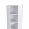 Homeroots White Bathroom Storage Cabinet with Glass Door and Sliding Drawers 473310 - alternate 7