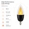 Euri Lighting LED Flame Bulb, 1W, 80 lm, 6W Eq., 1800K, E12, Black Base, UL ECA9.5-2120fcb - alternate 7