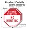 Signmission Private Property No Hunting, 6 inch X 6 inch, Plastic Sign, 2PK OC-P-2PACK-6-147 - alternate 6