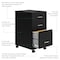 Space Solutions 14.25 in W 3 Drawer Mobile Vertical File Cabinet, Black 24427 - alternate 15