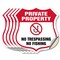 Signmission Private Property Shield Sign No Trespass, 4 inch X 4 inch, Vinyl Decal, 5PK SHI-D-5PACK-4-447 - alternate 1