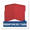 Pendaflex Colored Top Tab Fastener Folders, 1/3-Cut Tab: Assorted, Expands 2", 2 Fasteners, Letter, Red, 50PK 22740 - alternate 4
