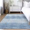 Homeroots 8' X 10' Navy Blue And Sky Blue Abstract Washable Indoor Outdoor Area Rug 587401 - alternate 8
