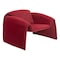 Homeroots 40" Red Velvet Contemporary Arm Chair 572304 - alternate 9