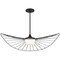 Homeroots 44" Black Aluminum Geometric Wavy LED Dimmable Outdoor Hanging Light 683461 - alternate 9