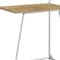 Homeroots 30" Natural and White Wood and Metal Sled Computer Desk 489824 - alternate 4