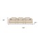 Homeroots 126" Beige Top Grain Leather Reclining Metal USB Sofa 720363 - alternate 8