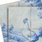 Homeroots 5" x 5" Blue Vinyl Arabesque Peel And Stick Removable Tiles 606492 - alternate 9