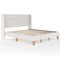 Martha Stewart Carmy King Upholstered Platform Bed, Tufted Wingback Headboard and Cushioned Siderails TW-B2503T-K-WH-MS - alternate 9