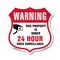 Signmission 24 Hour Surveillance Shield Sign Warning, 18 Inch X 18 Inch, Plastic Sign SHI-P-18-347 - alternate 1