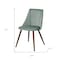 Homeroots Set of Two Sage and Brown Upholstered Velvet Dining Side Chairs, 2PK 568029 - alternate 8