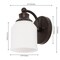 Jonathan Y Lydia 5.13" 1-Light Farmhouse Cottage Metal LED Vanity Light w/Frosted Glass Shade, Oil Rubbed Bronze JYL7549B - alternate 10