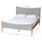 Baxton Studio Taylin Mid-Century Grey Corduroy and Oak Brown Wood Queen Bed 257-14148-ZORO - alternate 9