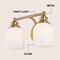 Jonathan Y Lydia 14" 2-Light Farmhouse Cottage Metal LED Vanity Light with Frosted Glass Shades, Brass Gold JYL7550B - alternate 9