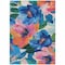 Homeroots 3' X 5' Navy Blue And Sky Blue Floral Washable Indoor Outdoor Area Rug 611071 - alternate 8