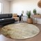 Homeroots 8' Linen Black And Copper Round Abstract Washable Indoor Outdoor Area Rug 605949 - alternate 7