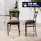 Flash Furniture HERCULES Black  inX in Back Metal Restaurant Chair - Mocha Vinyl Seat, 2PK 2-XU-6FOBXBK-MCHV-GG - alternate 8
