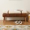 Homeroots 35in Brown Genuine Leather and Solid Wood Upholstered Storage Bench With Cabinet 717470 - alternate 9
