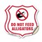 Signmission Alligator Warning Shield Sign Do Not Fee, 4 inch X 4 inch, Vinyl Decal, 2PK SHI-D-2PACK-4-355 - alternate 1