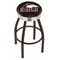Holland Bar Stool Co 30" Blk Wrinkle Northern Illinois Swivel Bar Stool, Chrome Ring L8B3C30NorIll - alternate 1
