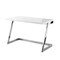 Homeroots 47" White and Silver Wood and Stainless Steel Sled Writing Desk 543754 - alternate 8