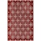 Homeroots 4' X 6' Brick Red And Ivory Geometric Indoor Outdoor Area Rug 572562 - alternate 1
