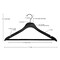 Nahanco 17in Black Rubber Wooden SlimLine Suit Hanger w/ Pant Bar, 50PK SL70817WB50 - alternate 5
