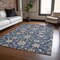 Homeroots 3' X 5' Navy Blue Brown And Ivory Moroccan Washable Indoor Outdoor Area Rug 605163 - alternate 6