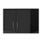 Homeroots 28" Black Wall mounted Accent Cabinet With Six Shelves And Three Drawers 546372 - alternate 11