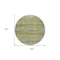 Homeroots 8' Artichoke Green Brown And Gray Round Striped Washable Indoor Outdoor Area Rug 605761 - alternate 8