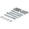 Zoro Select Concrete Mounting Kit, Steel, 6-3/8" Height, 3/4" Length, Silver CS-33-KIT-4 - alternate 1