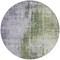 Homeroots 8' Olive Green And Purple Round Abstract Washable Indoor Outdoor Area Rug 587250 - alternate 7