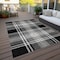 Homeroots 5' X 8' Black Gold And Gray Plaid Washable Indoor Outdoor Area Rug 596310 - alternate 9