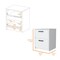 Homeroots 19" White Wood Two Drawer Nightstand with Integrated Tech 518171 - alternate 6