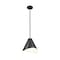 Z-Lite Aria 1 Light Pendant, Matte Black/Matte Black & Inner White, 12 In W x 11 In H 1952P12-MB - alternate 5
