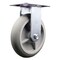 Service Caster 8 Inch Heavy Duty Top Plate Thermoplastic Rubber Rigid Caster with Ball Bearing SCC-35R820-TPRBD - alternate 1