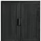 Homeroots Set Of Two Black Wood Corner Accent Cabinet With Two Doors 719689 - alternate 4